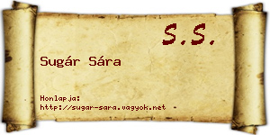 Sugár Sára névjegykártya