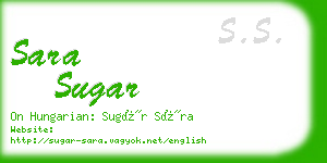 sara sugar business card
